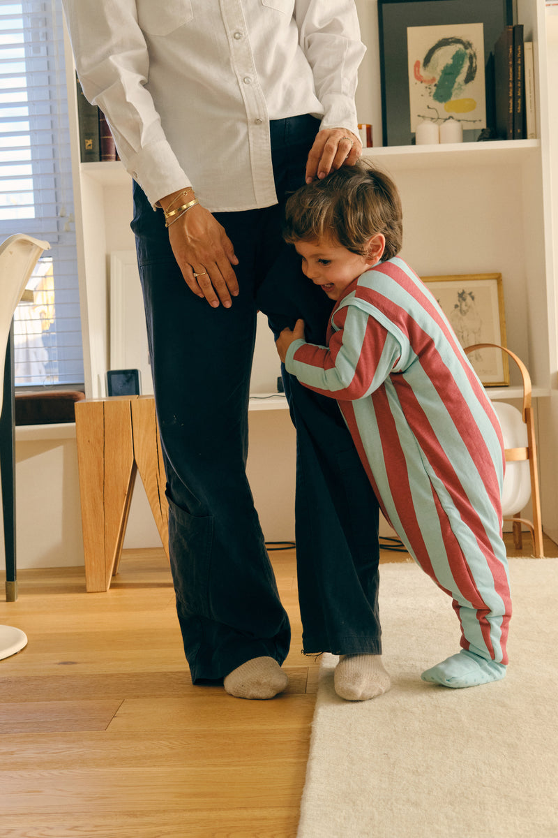 Schlafsack mit Füßen und umklappbaren Bündchen - TOG 2.5 – MAGIC STRIPES– MIT ÄRMELN und socken