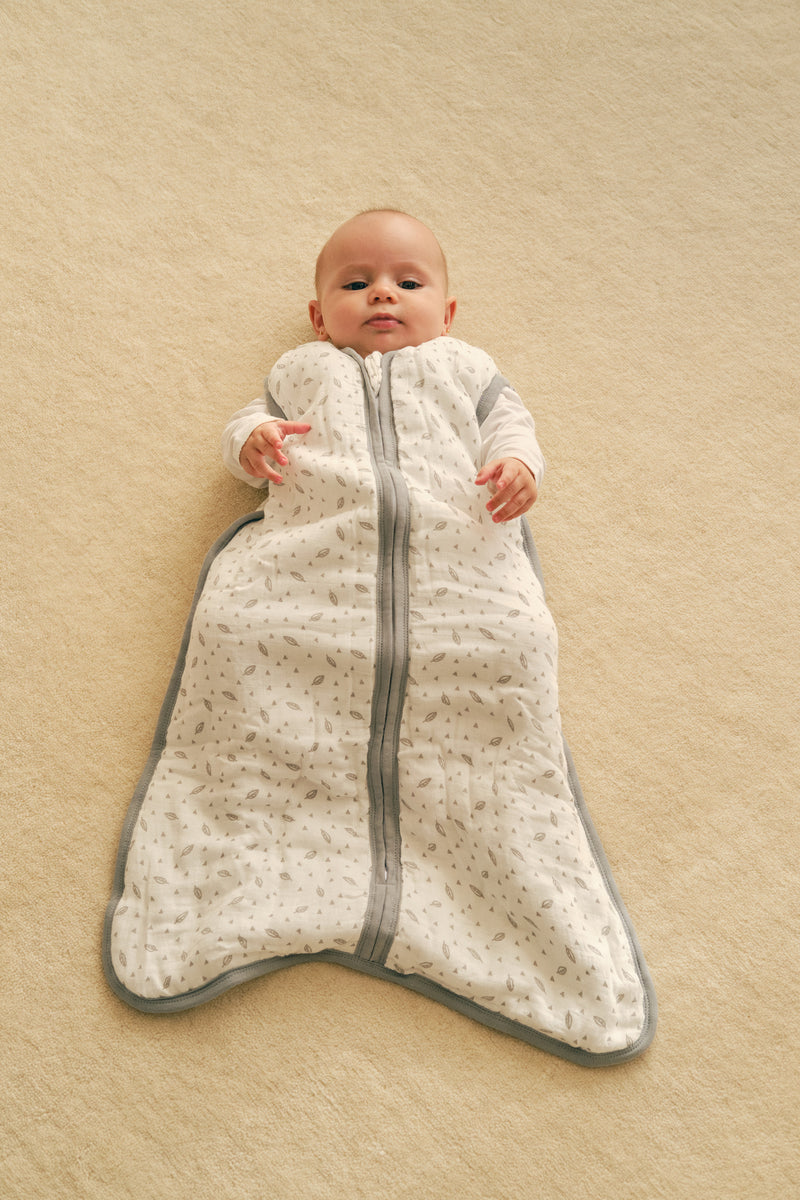 BABYSCHLAFSACK - LEAVES - 2.5 TOG - BAUMWOLLE MUSSELIN